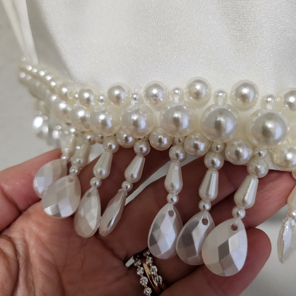 SOLD PatBO Hand-Beaded Jersey Crop Top - Picture 5 of 9